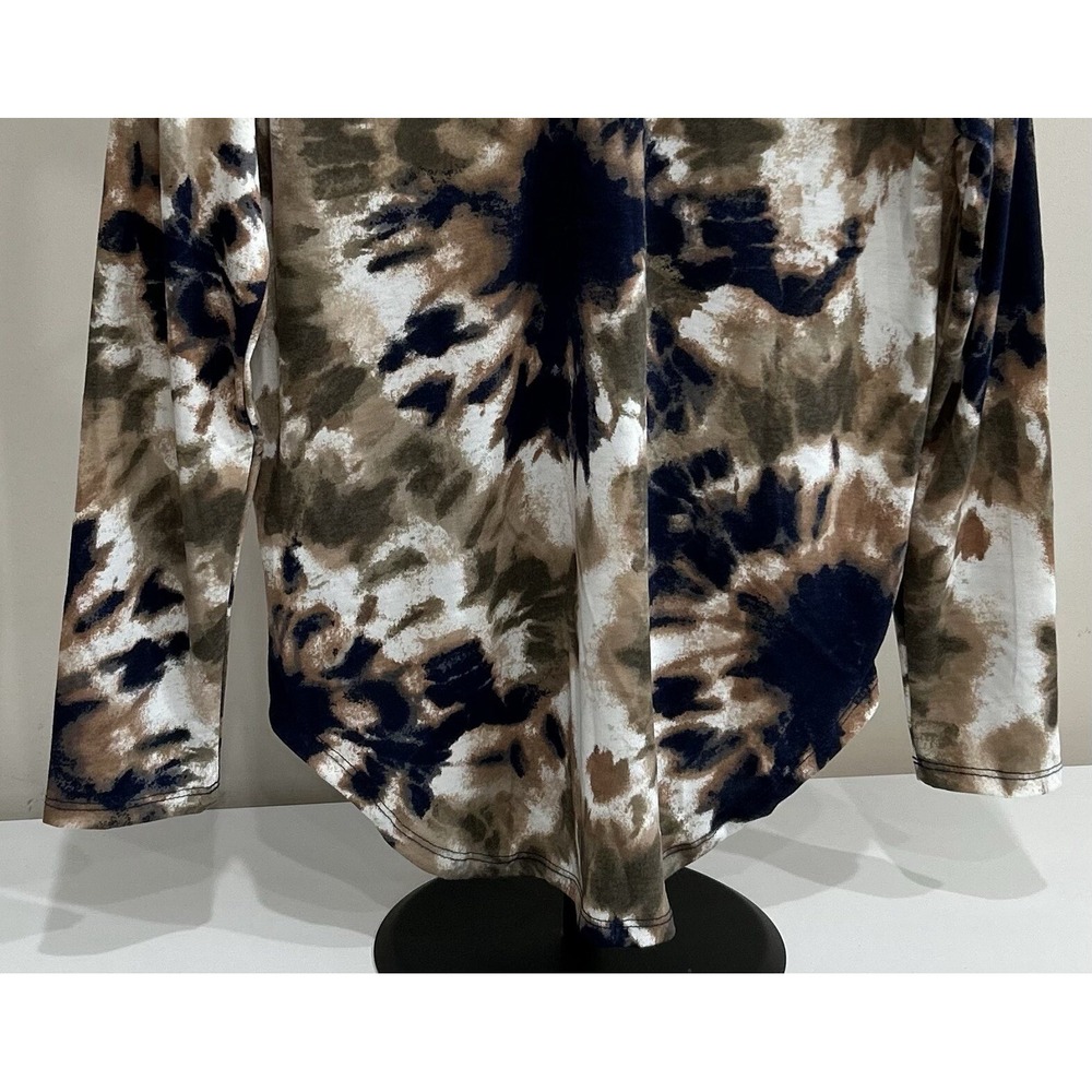 ABSOLUTELY FAMOUS Women's Top Pullover Long Sleeve Small Tie-Dye V-Neck NWT - Picture 6 of 7